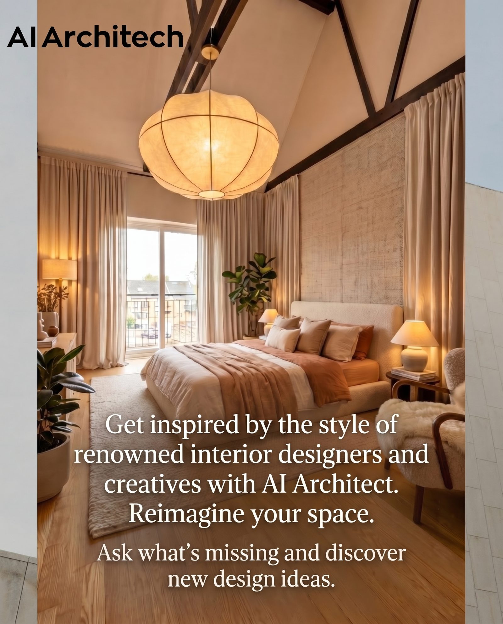 AI Interior Architect: a warm attic bedroom analyzed and reimagined — ask what's missing and discover new design ideas